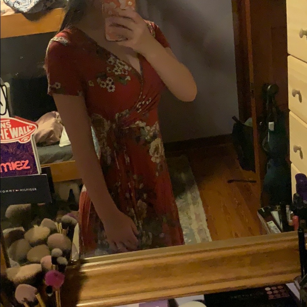 Red Flower Dress